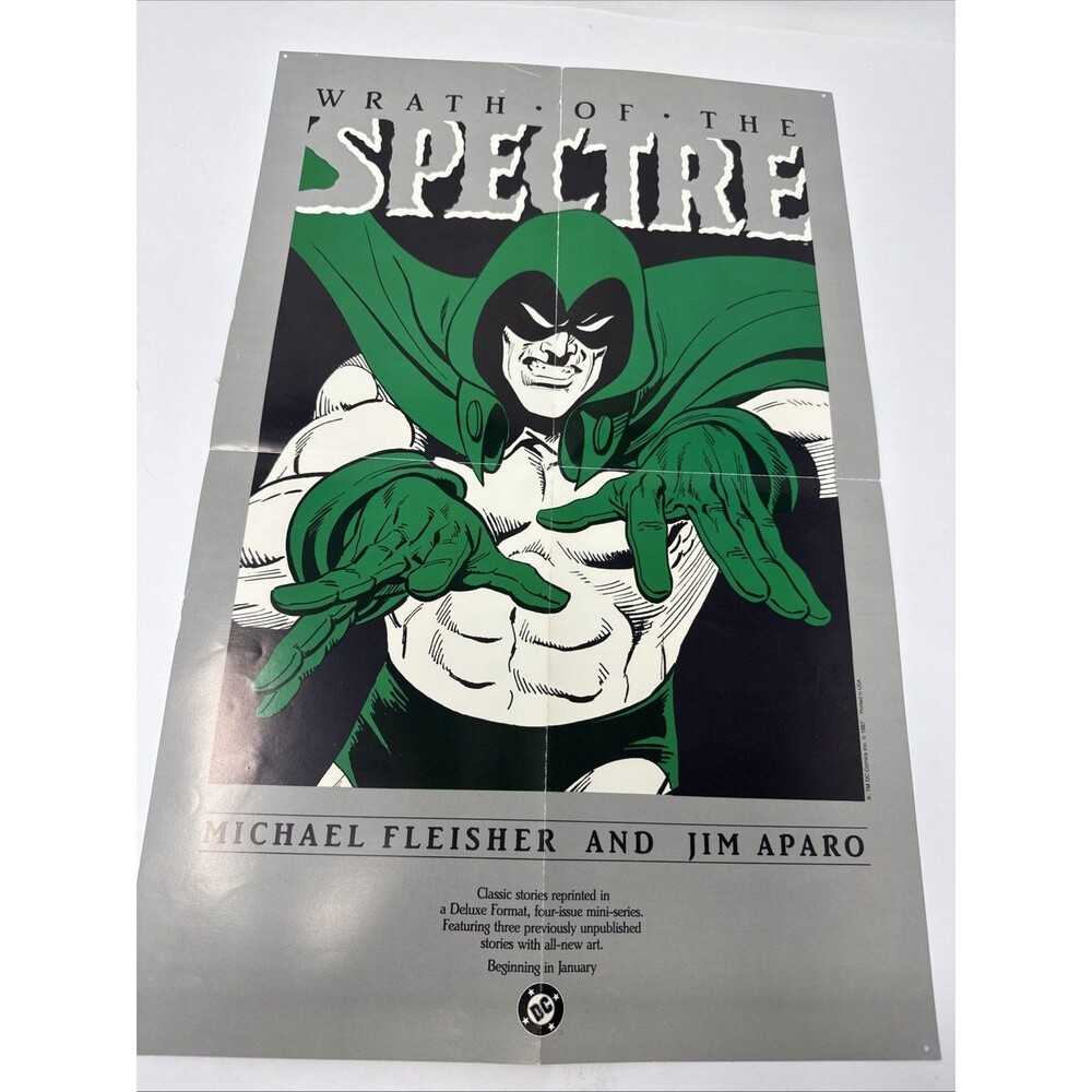 WRATH OF THE SPECTRE DC COMICS DEALER PROMOTIONAL POSTER 1987 JIM APARO